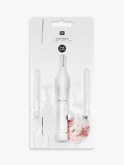 Rico Design 3 Head Embroidery Punch Needle, White, White