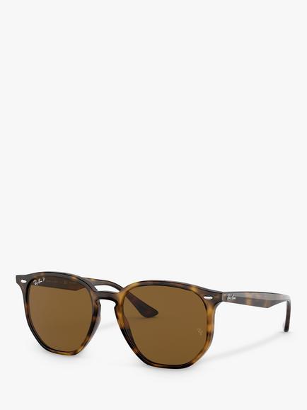 Ray-Ban RB4306 Unisex Polarised Sunglasses, Havana/Brown