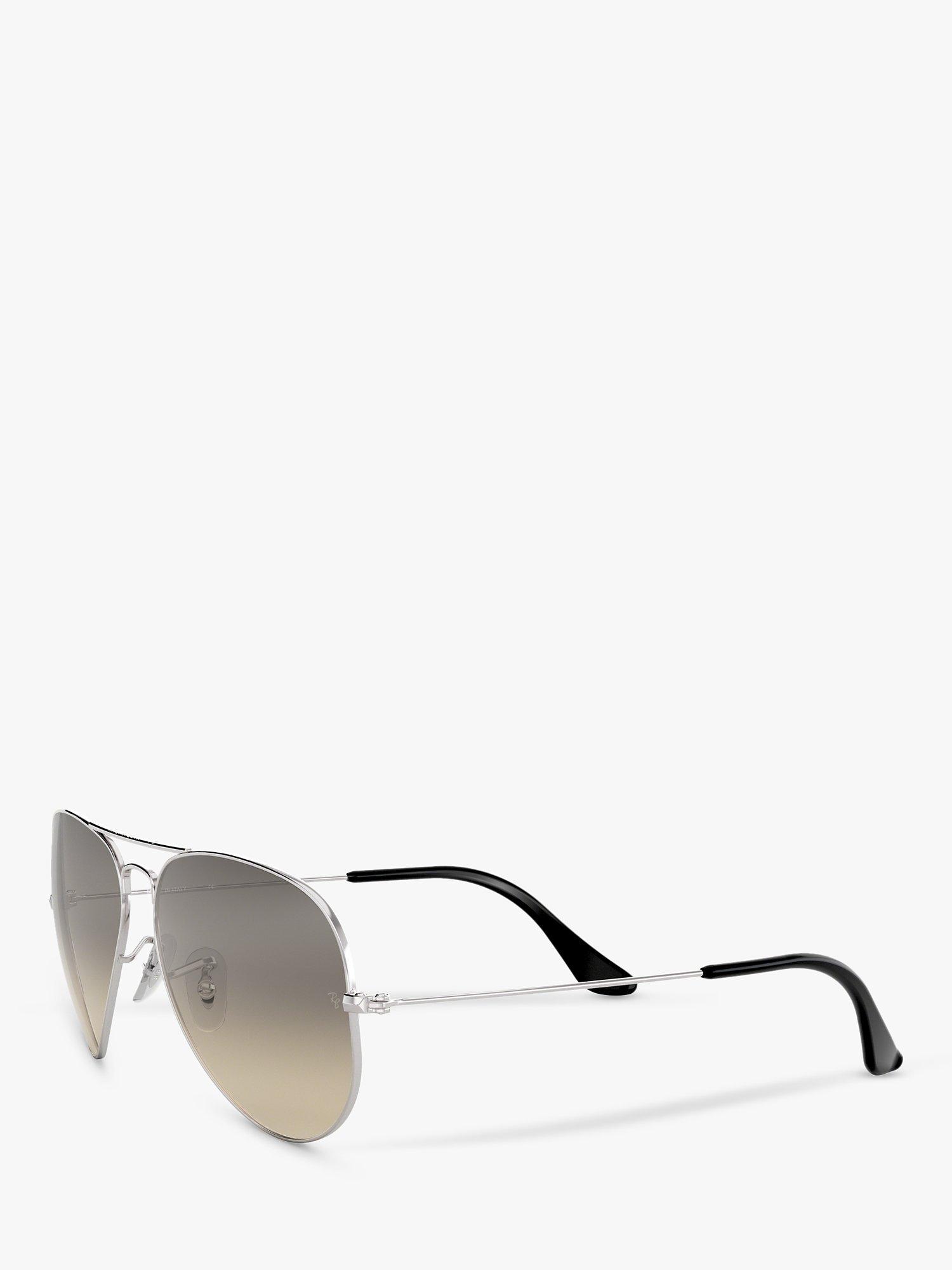 Product image 2 of 11, which shows Ray-Ban RB3025 Men's Original Aviator Sunglasses, Silver/Grey Gradient