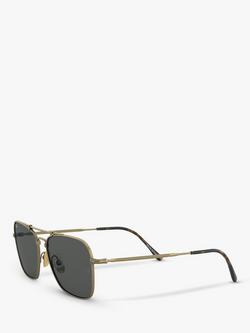 Ray-Ban RB8136 Unisex D-Frame Sunglasses - view 2, Demi Gloss Gold/Grey