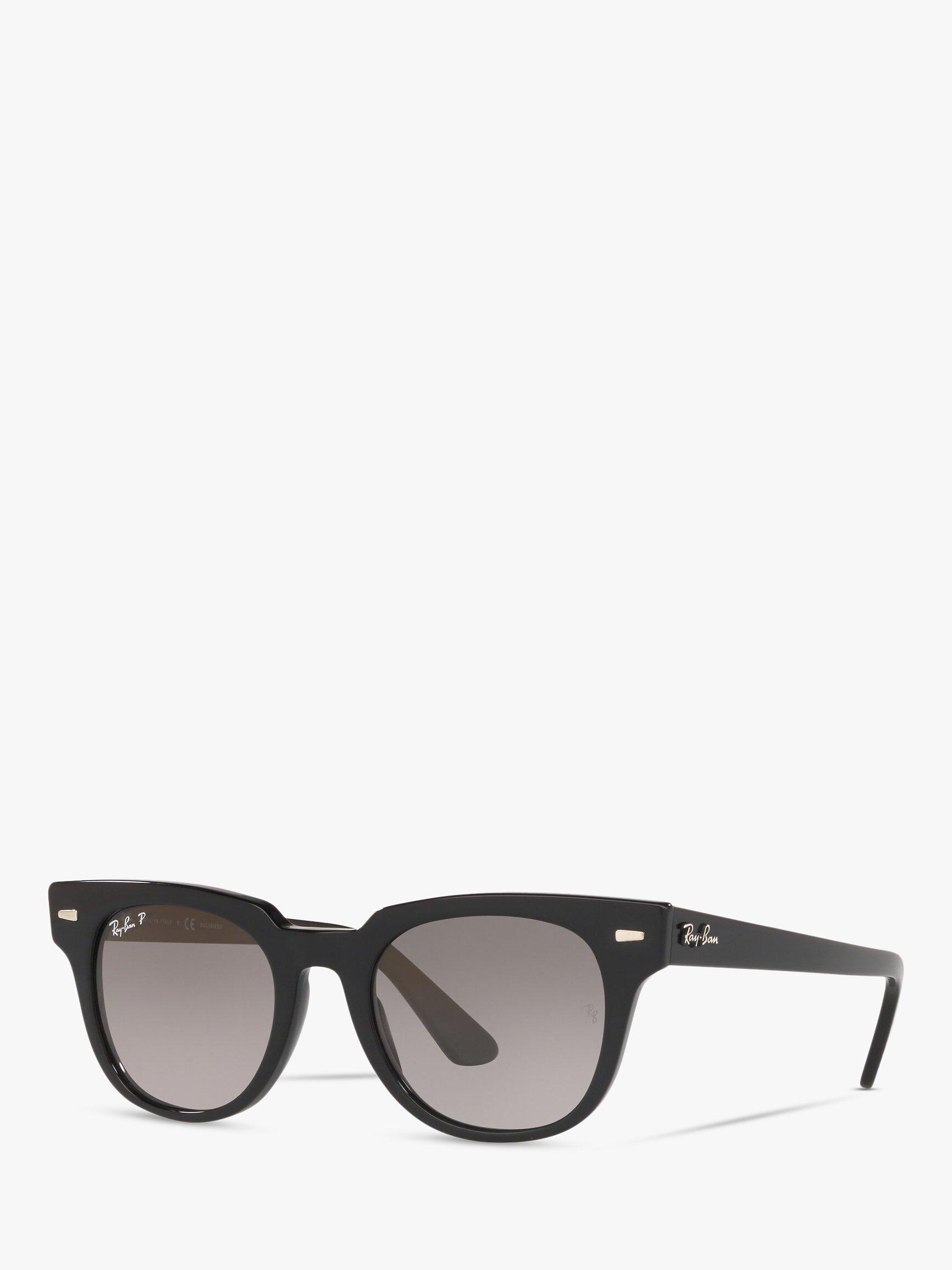 Ray-Ban RB2168 Unisex Polarised Square Sunglasses, Matte Black/Grey Gradient