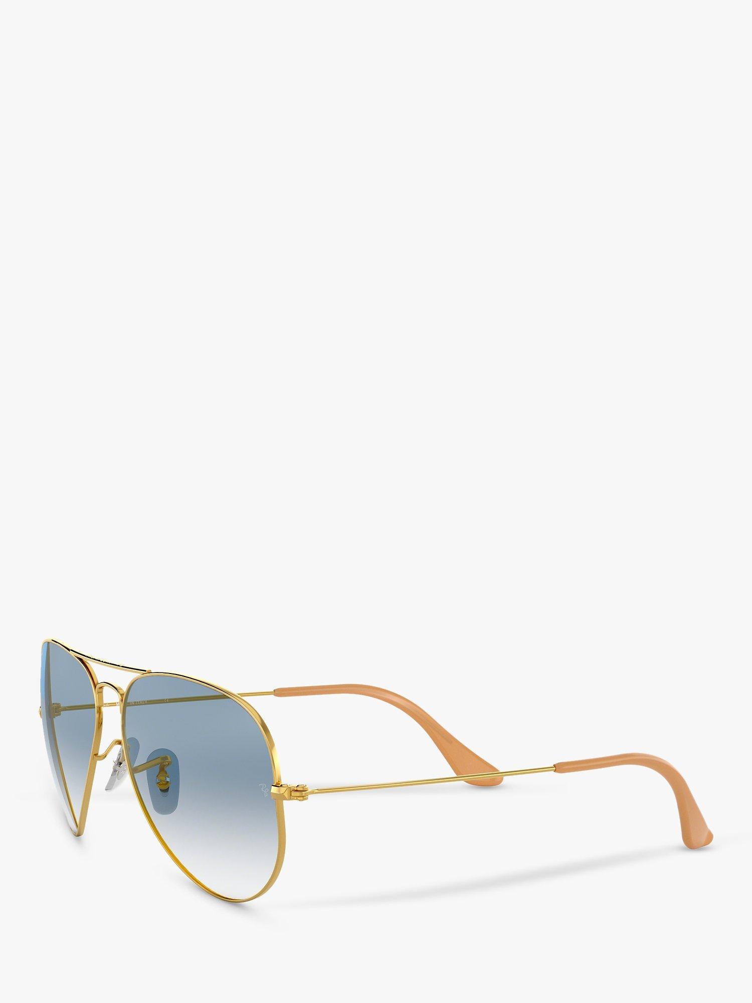 Product image 2 of 11, which shows Ray-Ban RB3025 Men's Original Aviator Sunglasses, Gold/Blue Gradient