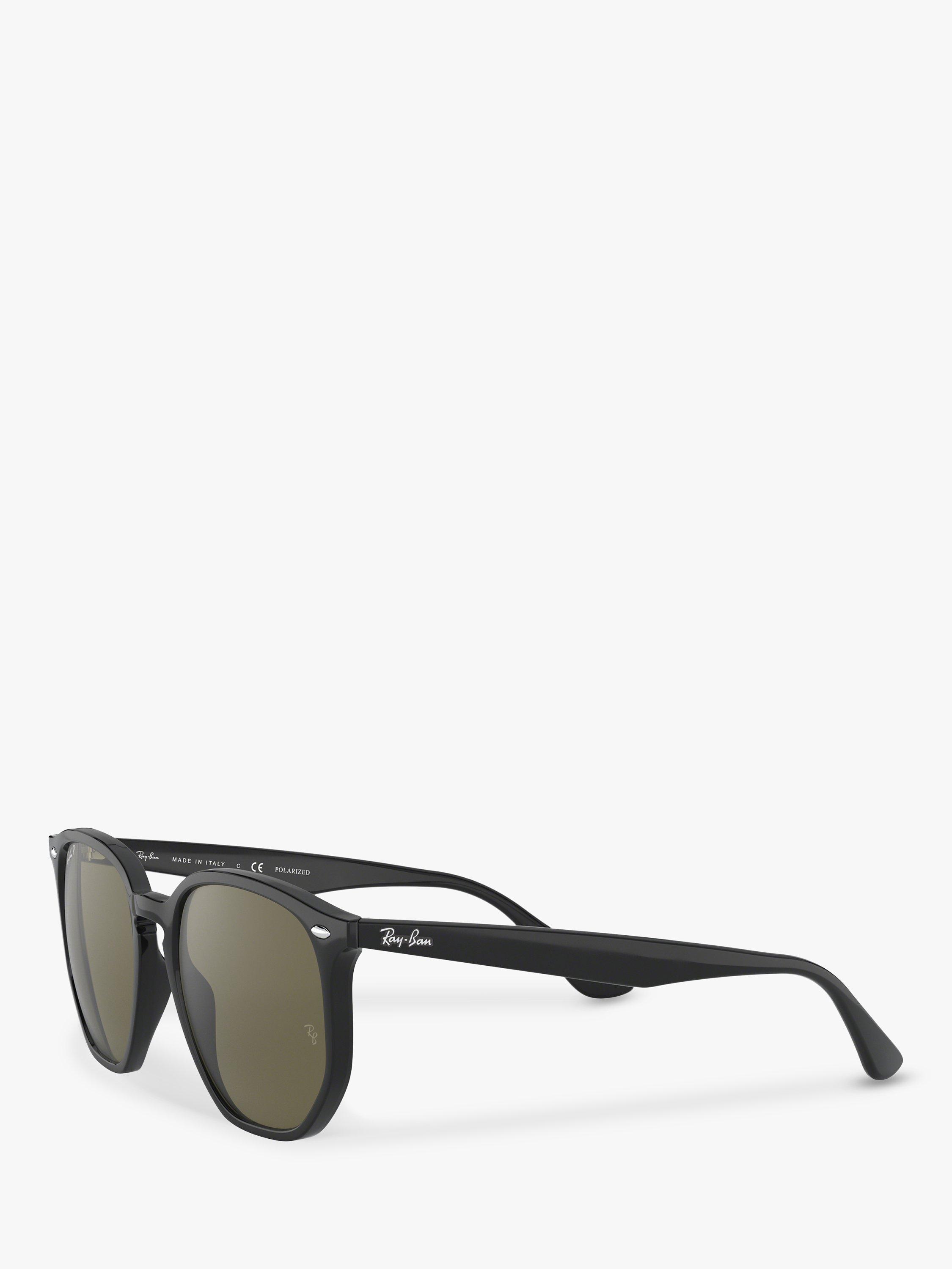 Product image 2 of 11, which shows Ray-Ban RB4306 Unisex Polarised Sunglasses, Black/Green