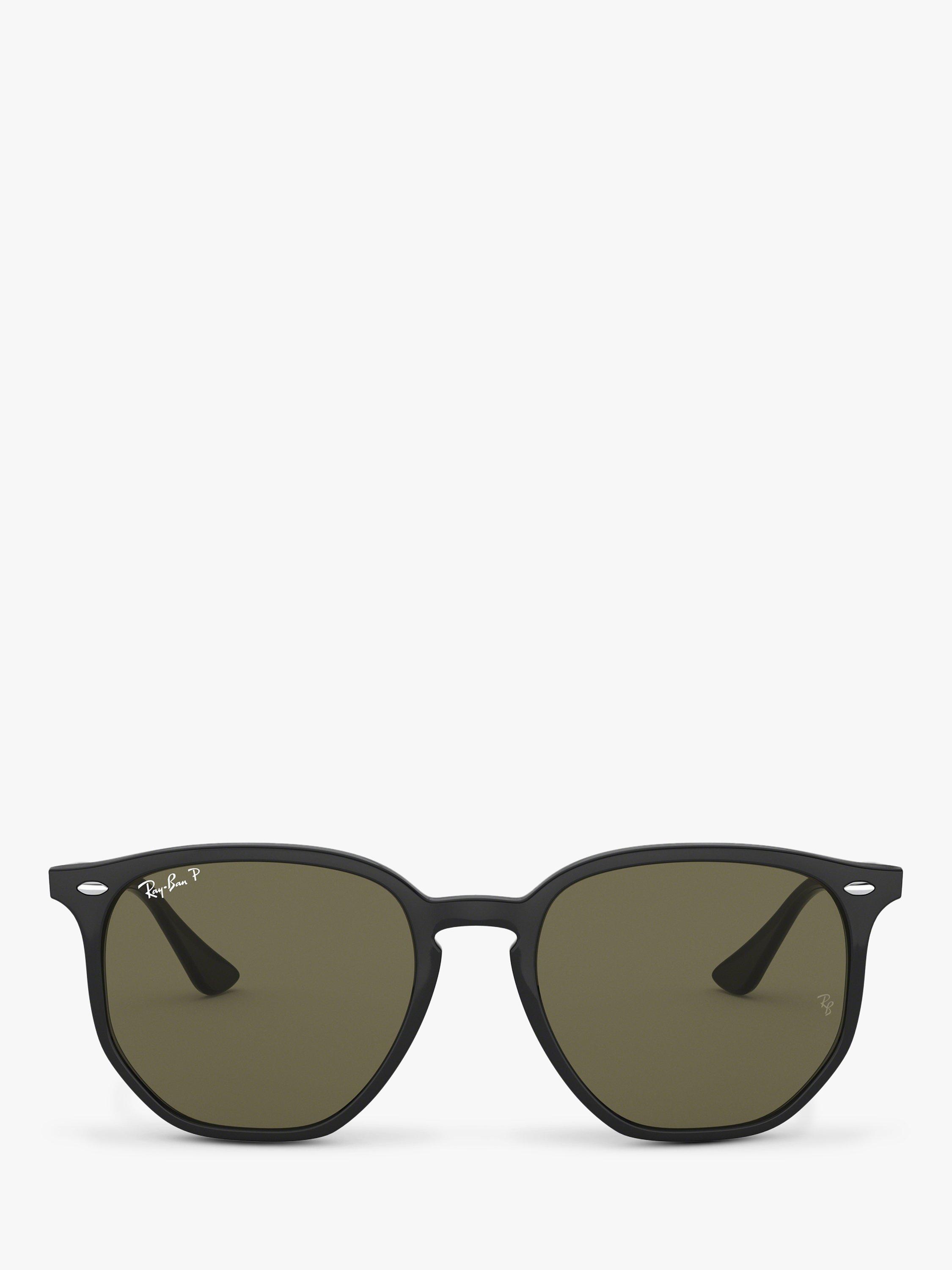 Product image 3 of 11, which shows Ray-Ban RB4306 Unisex Polarised Sunglasses, Black/Green