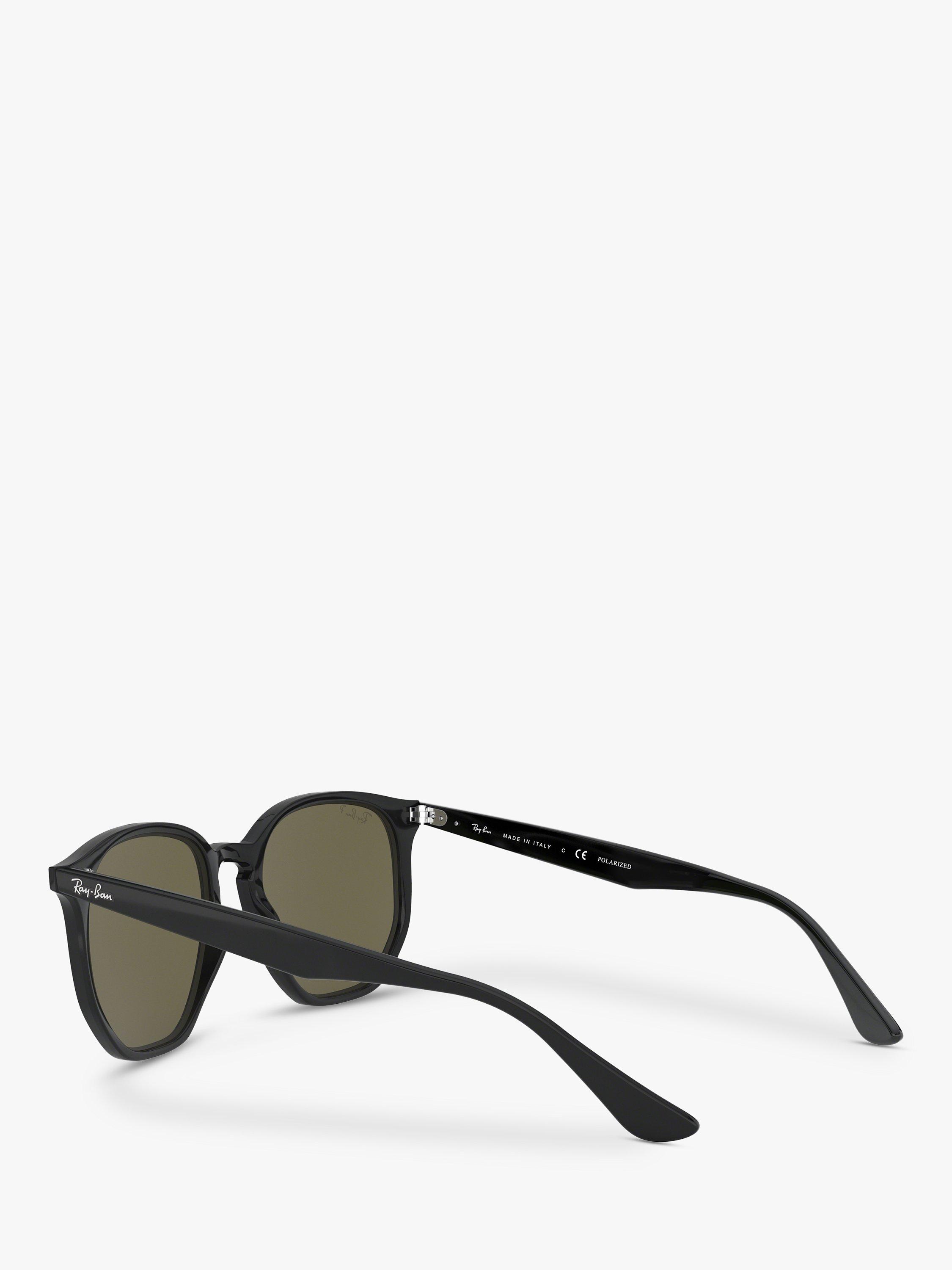 Product image 5 of 11, which shows Ray-Ban RB4306 Unisex Polarised Sunglasses, Black/Green