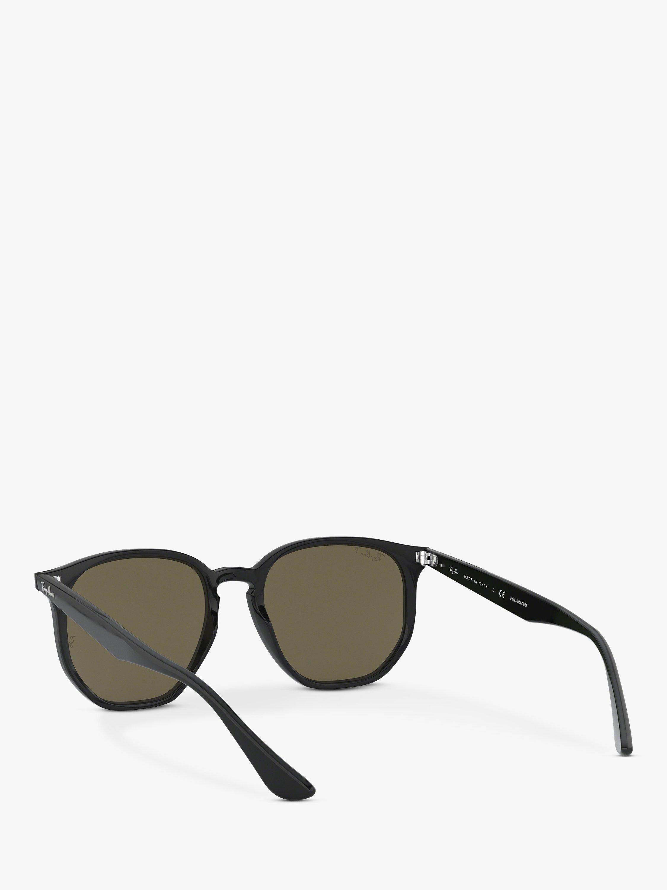 Product image 6 of 11, which shows Ray-Ban RB4306 Unisex Polarised Sunglasses, Black/Green