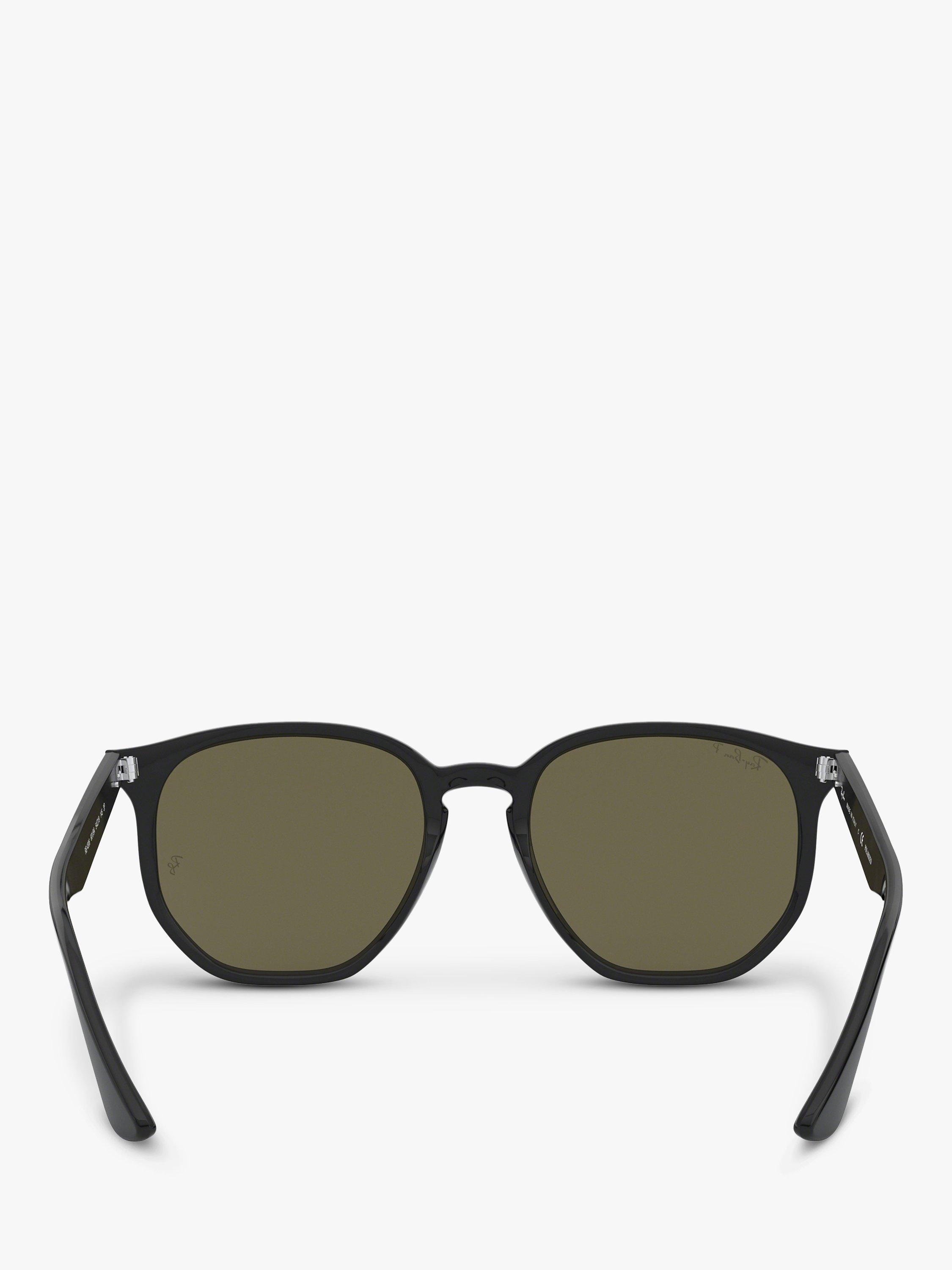 Product image 7 of 11, which shows Ray-Ban RB4306 Unisex Polarised Sunglasses, Black/Green