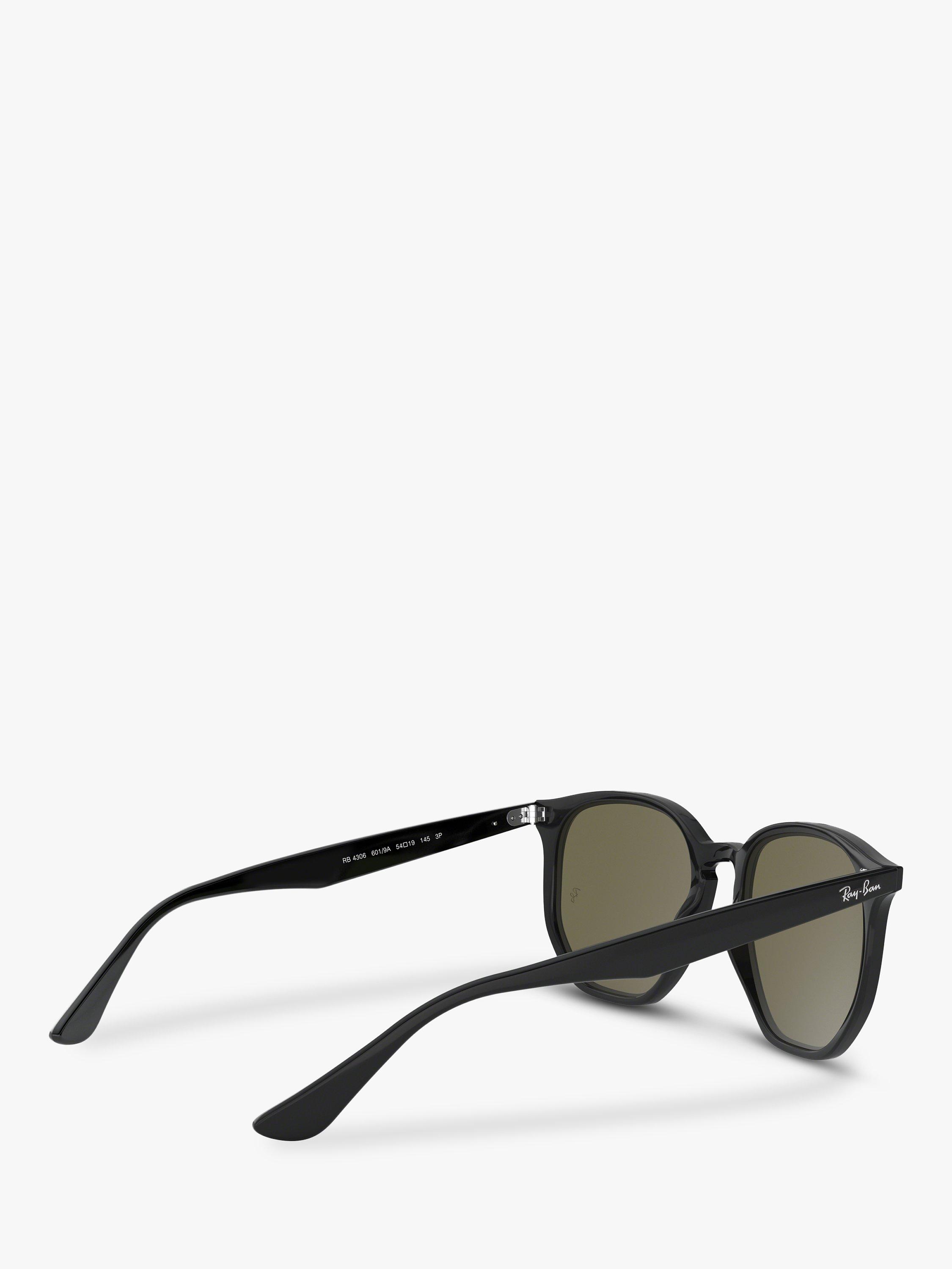 Product image 9 of 11, which shows Ray-Ban RB4306 Unisex Polarised Sunglasses, Black/Green