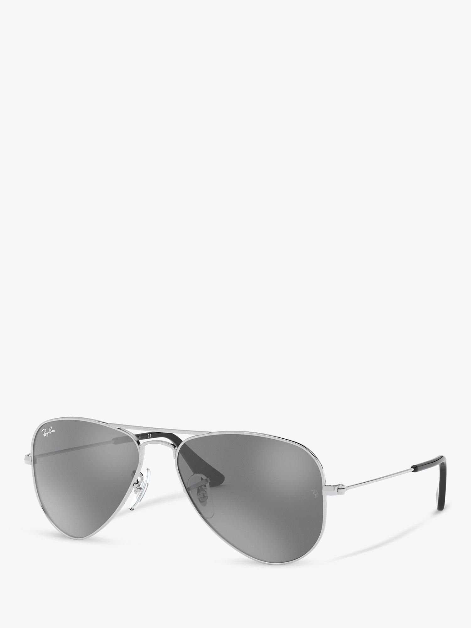 Ray-Ban Junior RJ9506S Pilot Sunglasses, Silver/Silver Mirror
