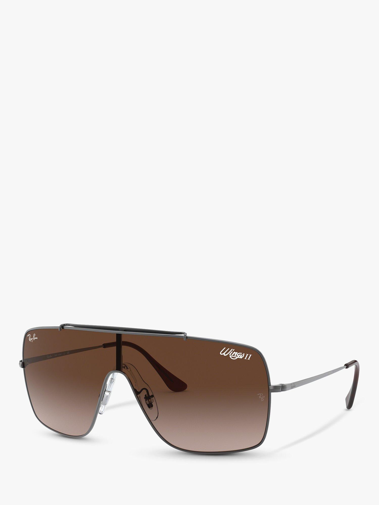 Ray-Ban RB3697 Men's Square Sunglasses, Gunmetal/Brown Gradient