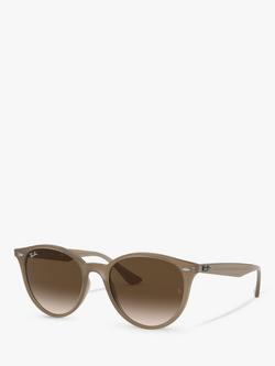 Ray-Ban RB4305 Unisex Oval Sunglasses, Opal Beige/Brown Gradient, Opal Beige/Brown Gradient
