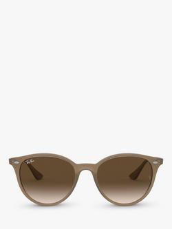 Ray-Ban RB4305 Unisex Oval Sunglasses, Opal Beige/Brown Gradient - view 2, Opal Beige/Brown Gradient