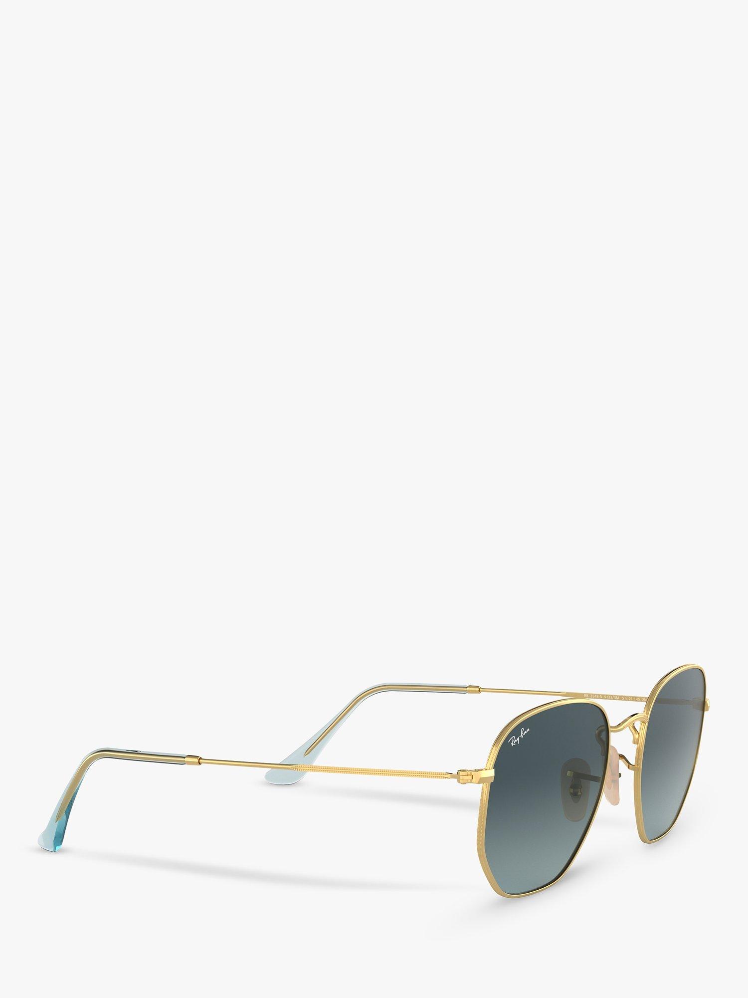 Product image 11 of 11, which shows Ray-Ban RB3548N Unisex Hexagonal Sunglasses, Gold/Blue Gradient
