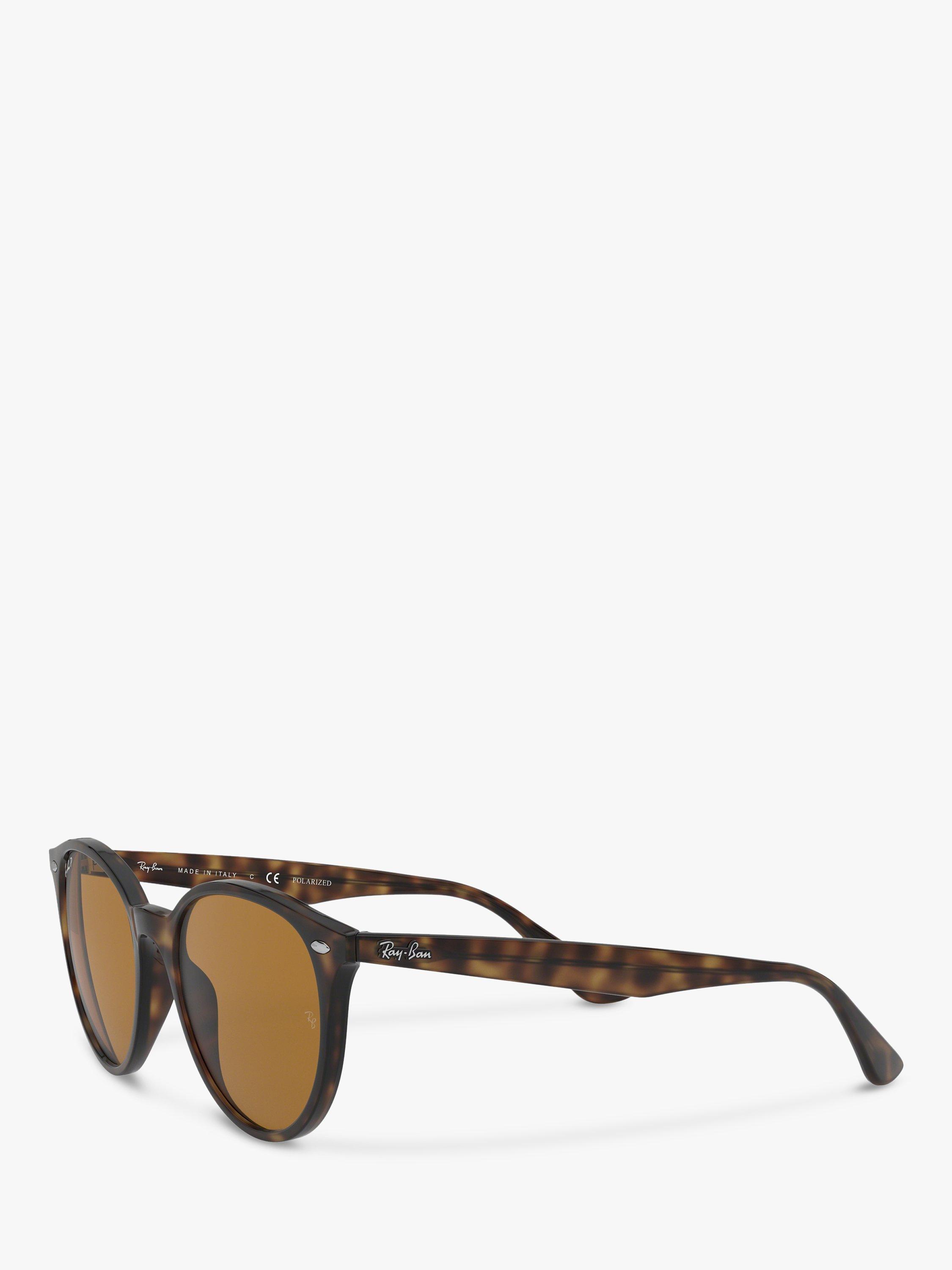 Product image 2 of 11, which shows Ray-Ban RB4305 Unisex Polarised Sunglasses, Havana/Brown