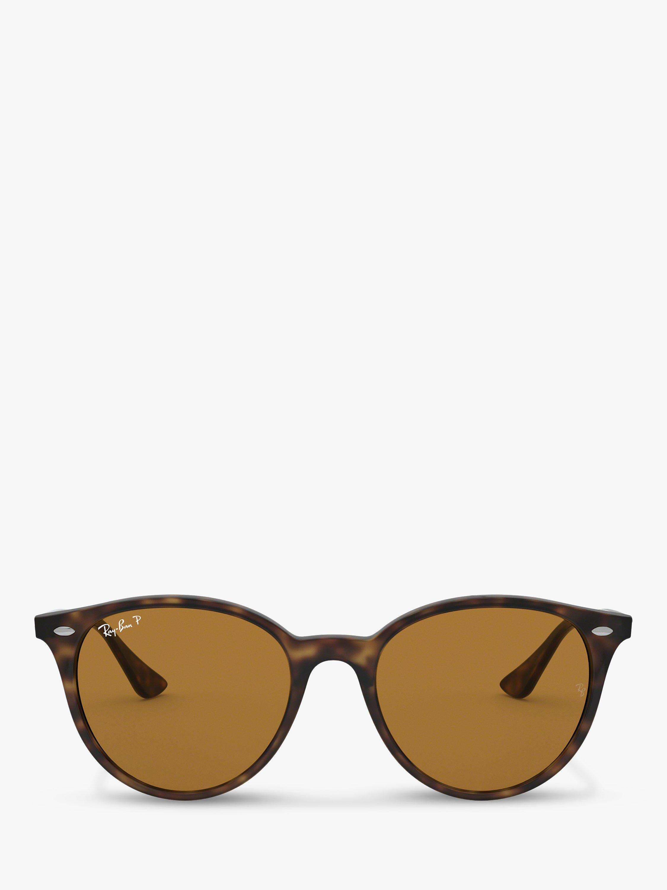 Product image 3 of 11, which shows Ray-Ban RB4305 Unisex Polarised Sunglasses, Havana/Brown