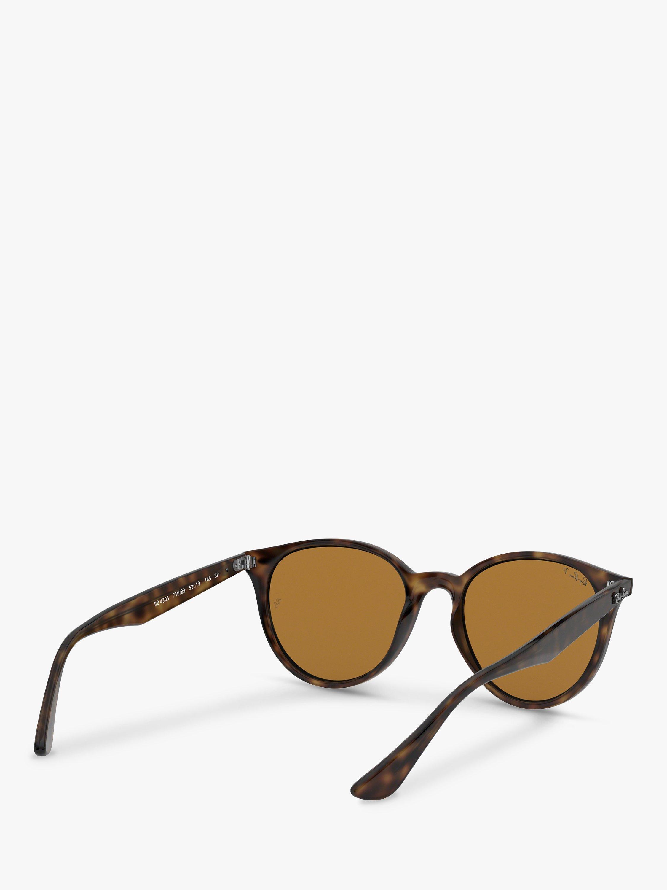 Product image 8 of 11, which shows Ray-Ban RB4305 Unisex Polarised Sunglasses, Havana/Brown