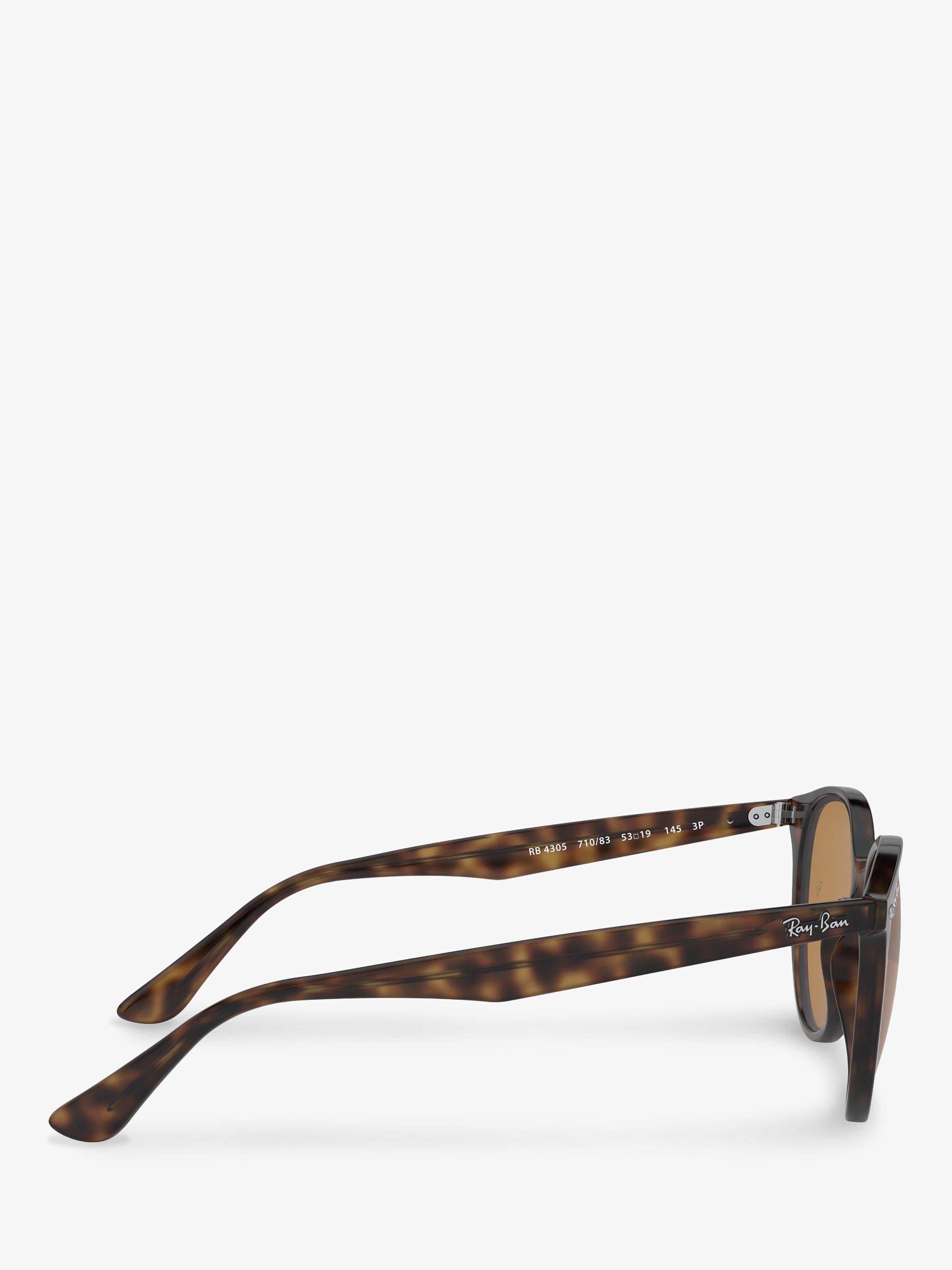 Product image 10 of 11, which shows Ray-Ban RB4305 Unisex Polarised Sunglasses, Havana/Brown