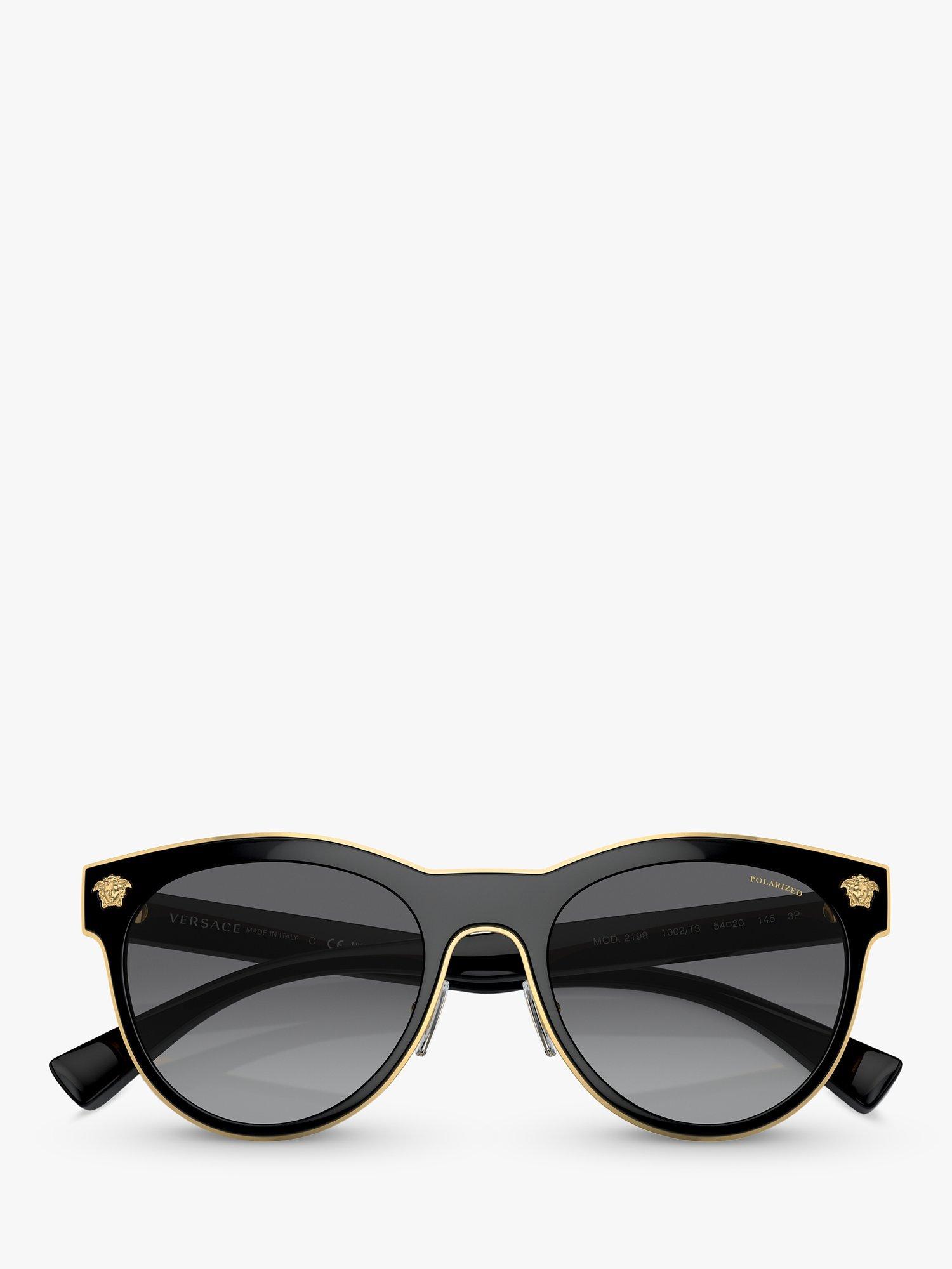 Product image 5 of 11, which shows Versace VE2198 Women's Oval Sunglasses, Black/Grey