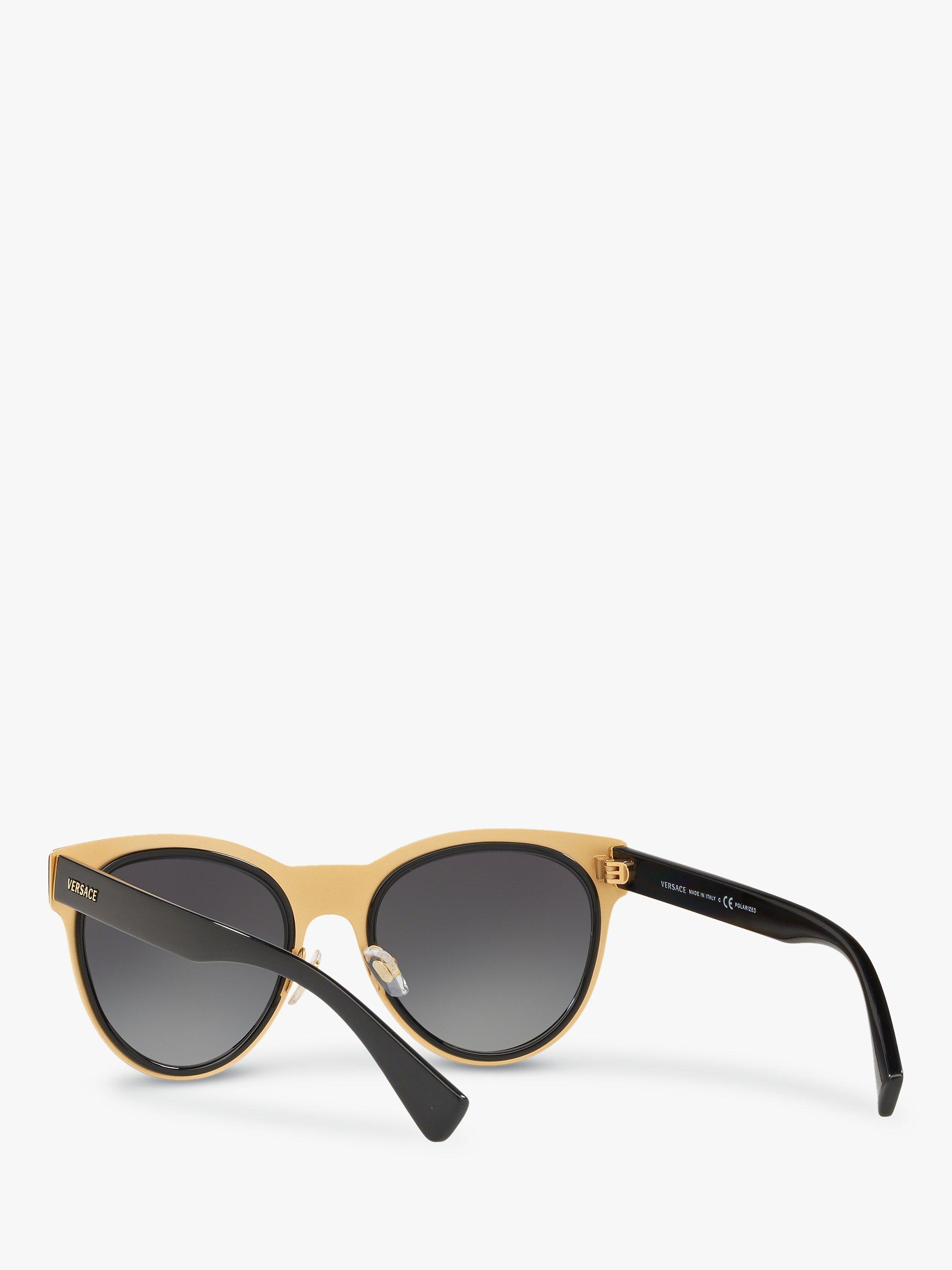 Product image 6 of 11, which shows Versace VE2198 Women's Oval Sunglasses, Black/Grey