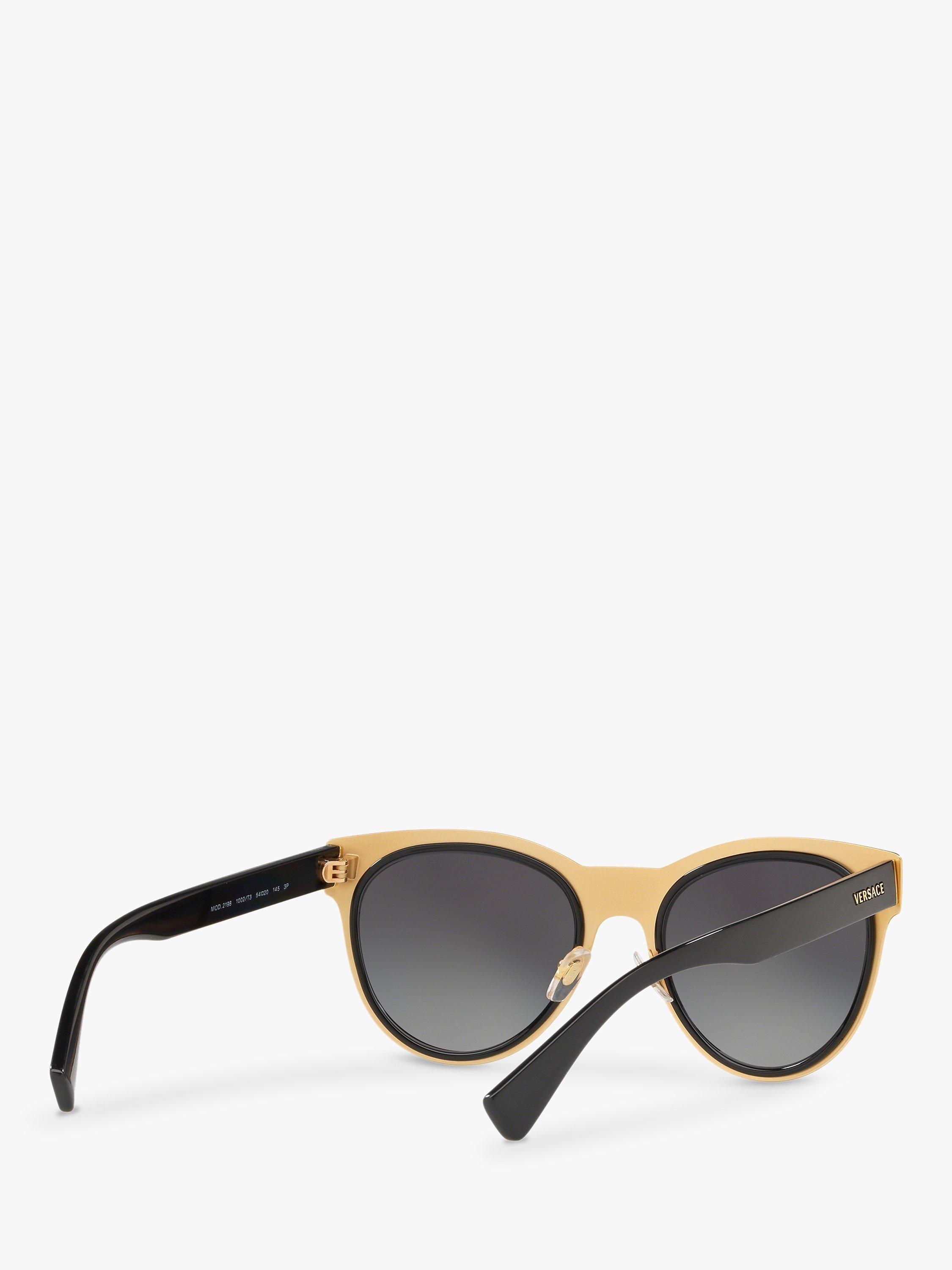 Product image 8 of 11, which shows Versace VE2198 Women's Oval Sunglasses, Black/Grey