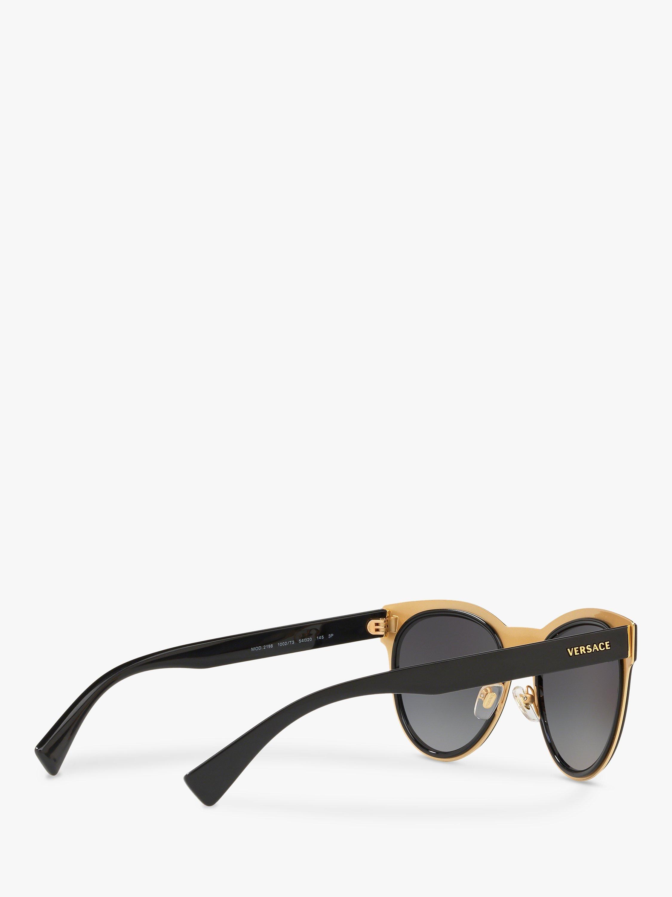 Product image 9 of 11, which shows Versace VE2198 Women's Oval Sunglasses, Black/Grey