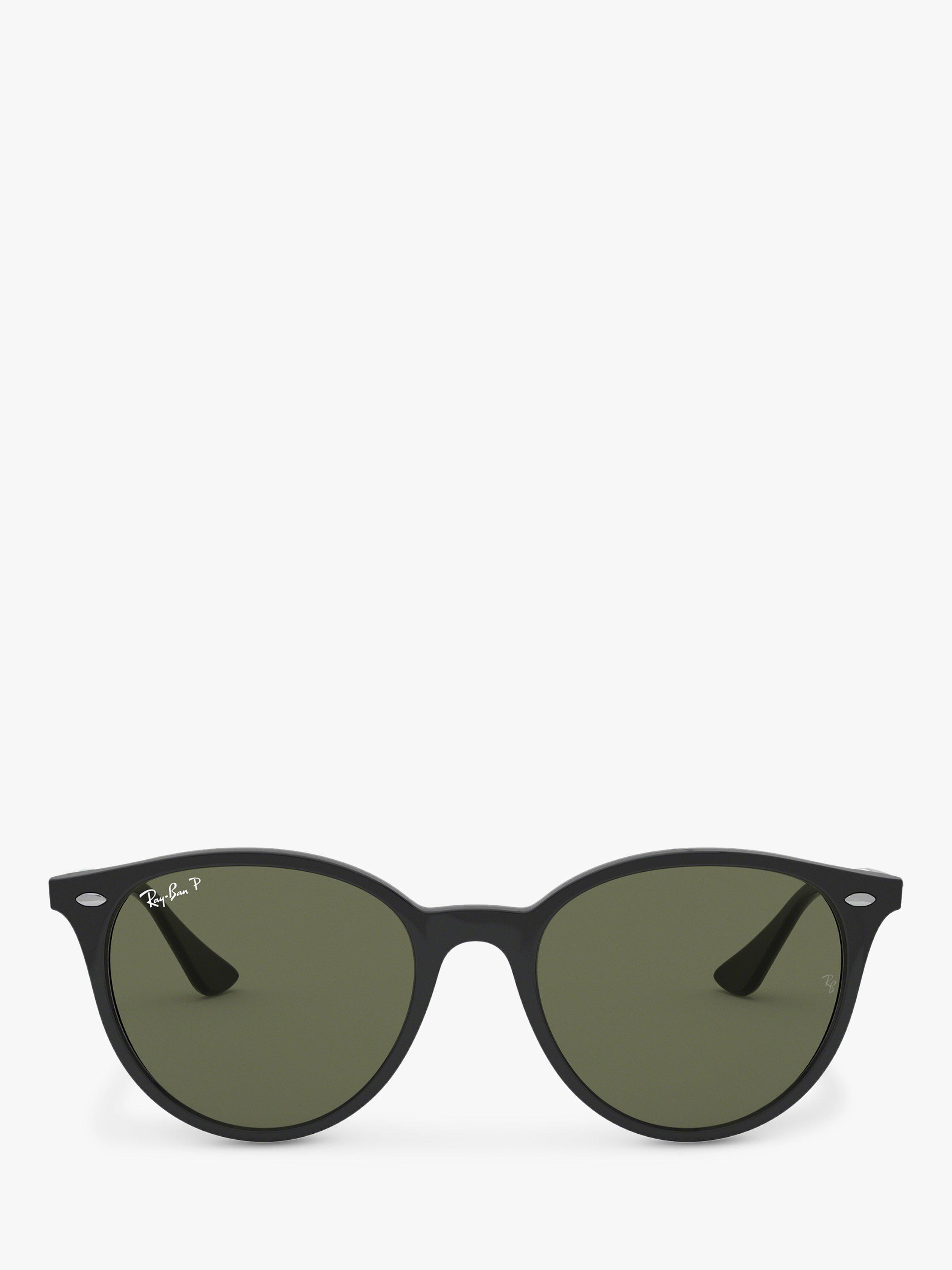 Product image 3 of 11, which shows Ray-Ban RB4305 Unisex Polarised Sunglasses, Black/Green
