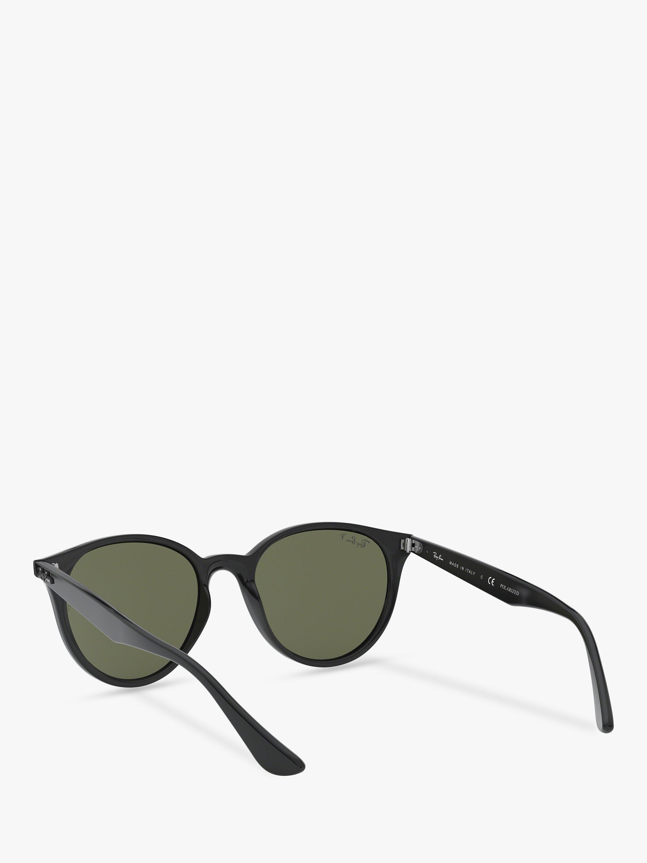 Product image 6 of 11, which shows Ray-Ban RB4305 Unisex Polarised Sunglasses, Black/Green
