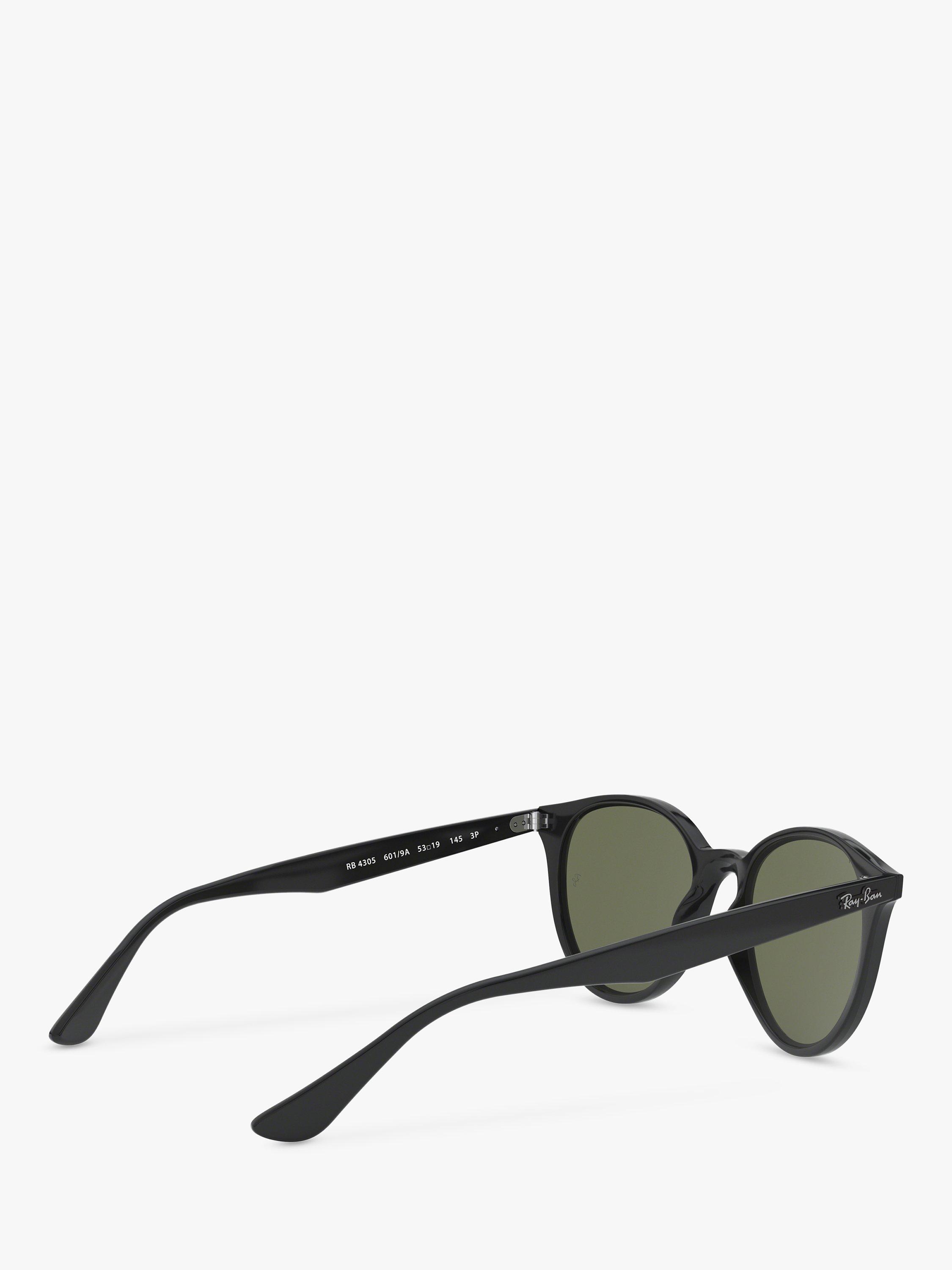 Product image 9 of 11, which shows Ray-Ban RB4305 Unisex Polarised Sunglasses, Black/Green