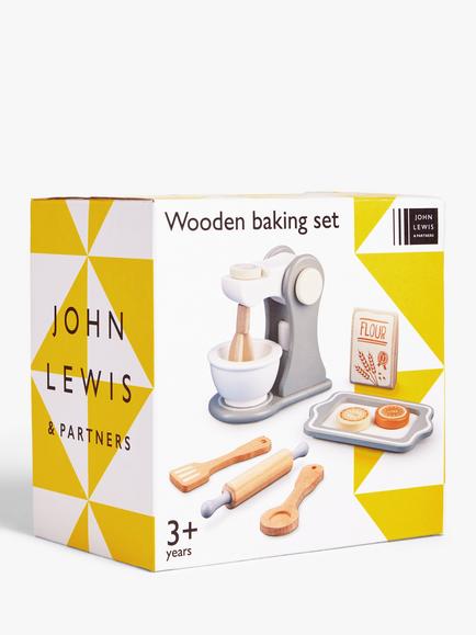 John Lewis Wooden Baking Set - view 2, Multi