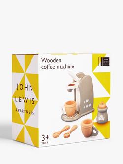 John Lewis Wooden Coffee Machine - view 2, Multi