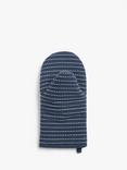 John Lewis Striped Oven Mitt, Dark Blue