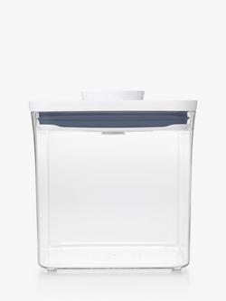 OXO POP Square Large Kitchen Storage Container, 2.6L, Clear, Clear