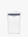 OXO POP Square Short Kitchen Storage Container, 1L, Clear