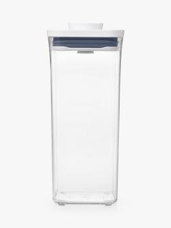 OXO POP Square Medium Kitchen Storage Container, 1.6L, Clear, Clear