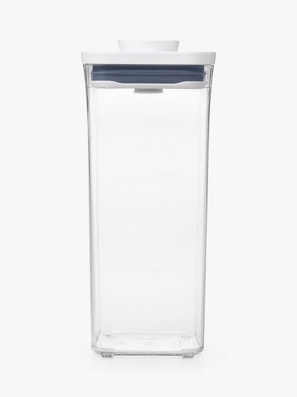 OXO POP Square Medium Kitchen Storage Container, 1.6L, Clear, Clear