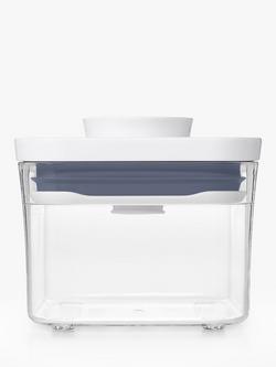 OXO POP Square Small Kitchen Storage Container, 400ml, Clear, Clear