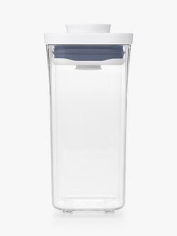 OXO POP Mini Square Short Kitchen Storage Container, 500ml, Clear, Clear