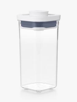 OXO POP Mini Square Short Kitchen Storage Container, 500ml, Clear - view 2, Clear