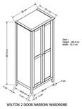 John Lewis Wilton Narrow 2 Door Wardrobe