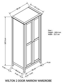 John Lewis Wilton Narrow 2 Door Wardrobe - view 2, White