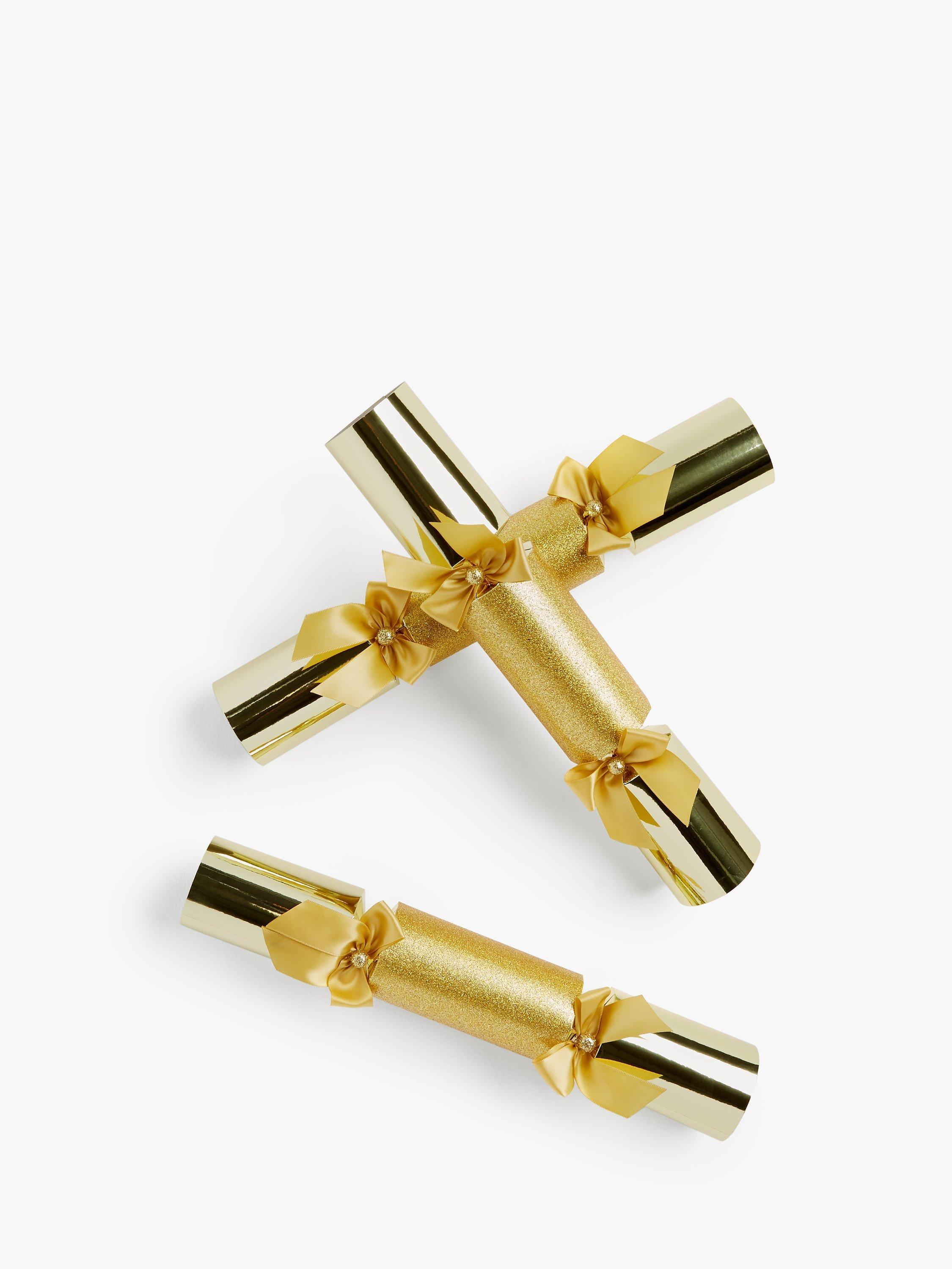 John Lewis & Partners Traditions Luxury Christmas Crackers, Pack of 6, Gold