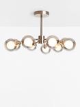 John Lewis Huxley 9 Arm Semi Flush Ceiling Light