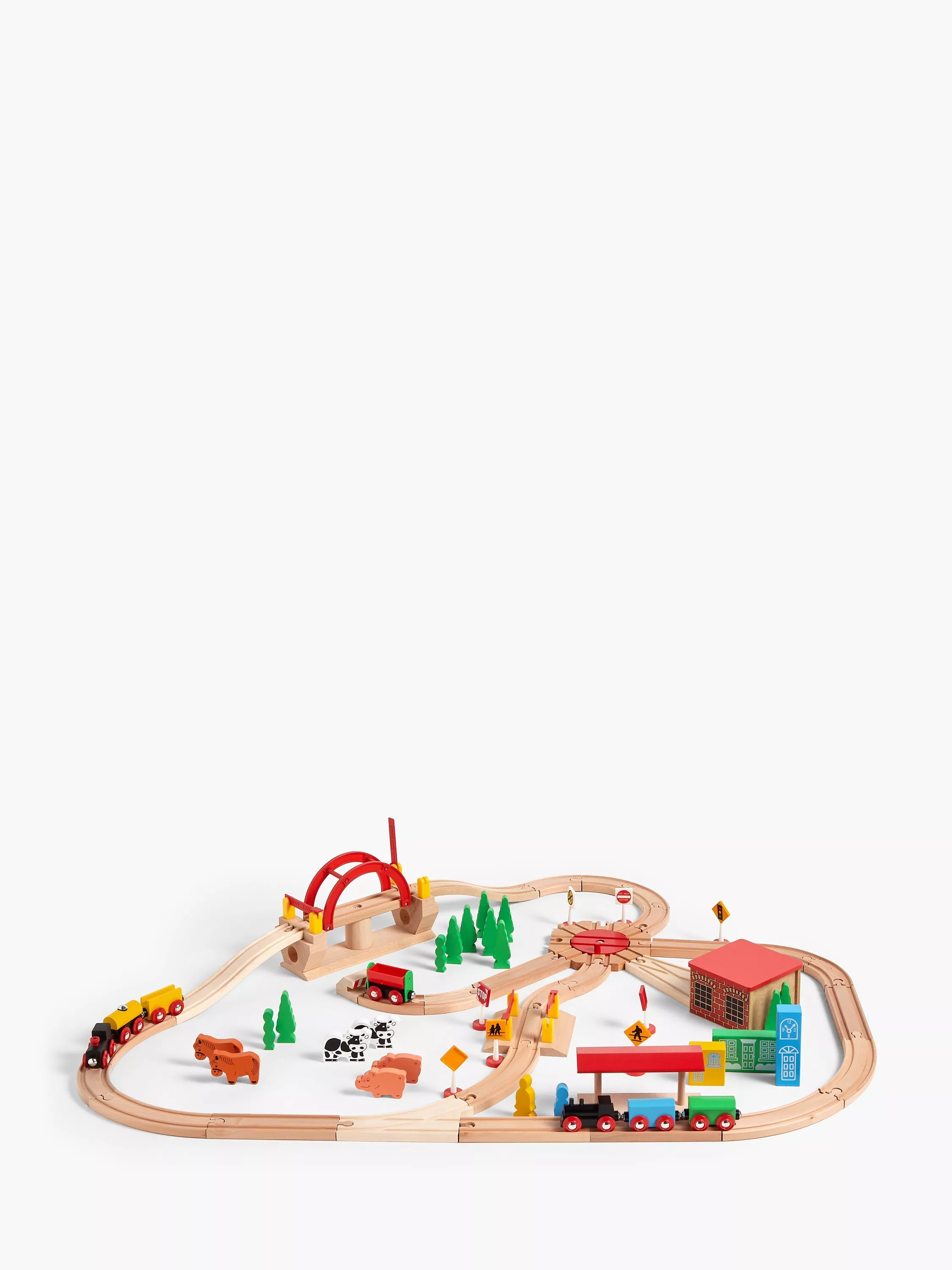 John Lewis Wooden Train Set 120 Pieces