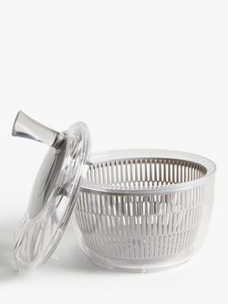 John Lewis Small Salad Spinner, Grey - view 2, Grey
