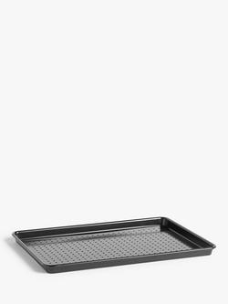 John Lewis Professional Non-Stick Perforated Baking Tray, 39cm - view 2, Black