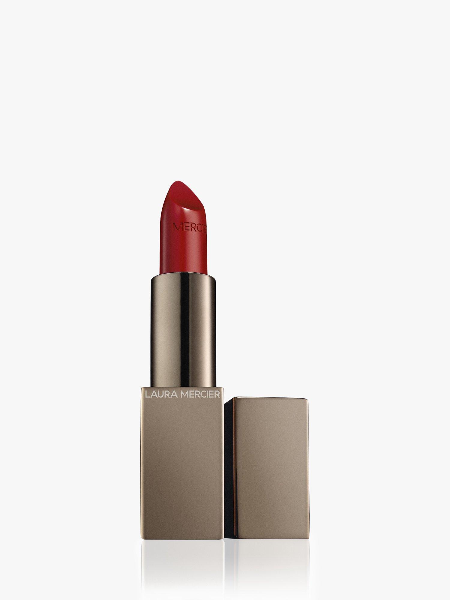 Product image 1 of 4, which shows Laura Mercier Rouge Essentiel Silky Crème Lipstick, Mon Rouge