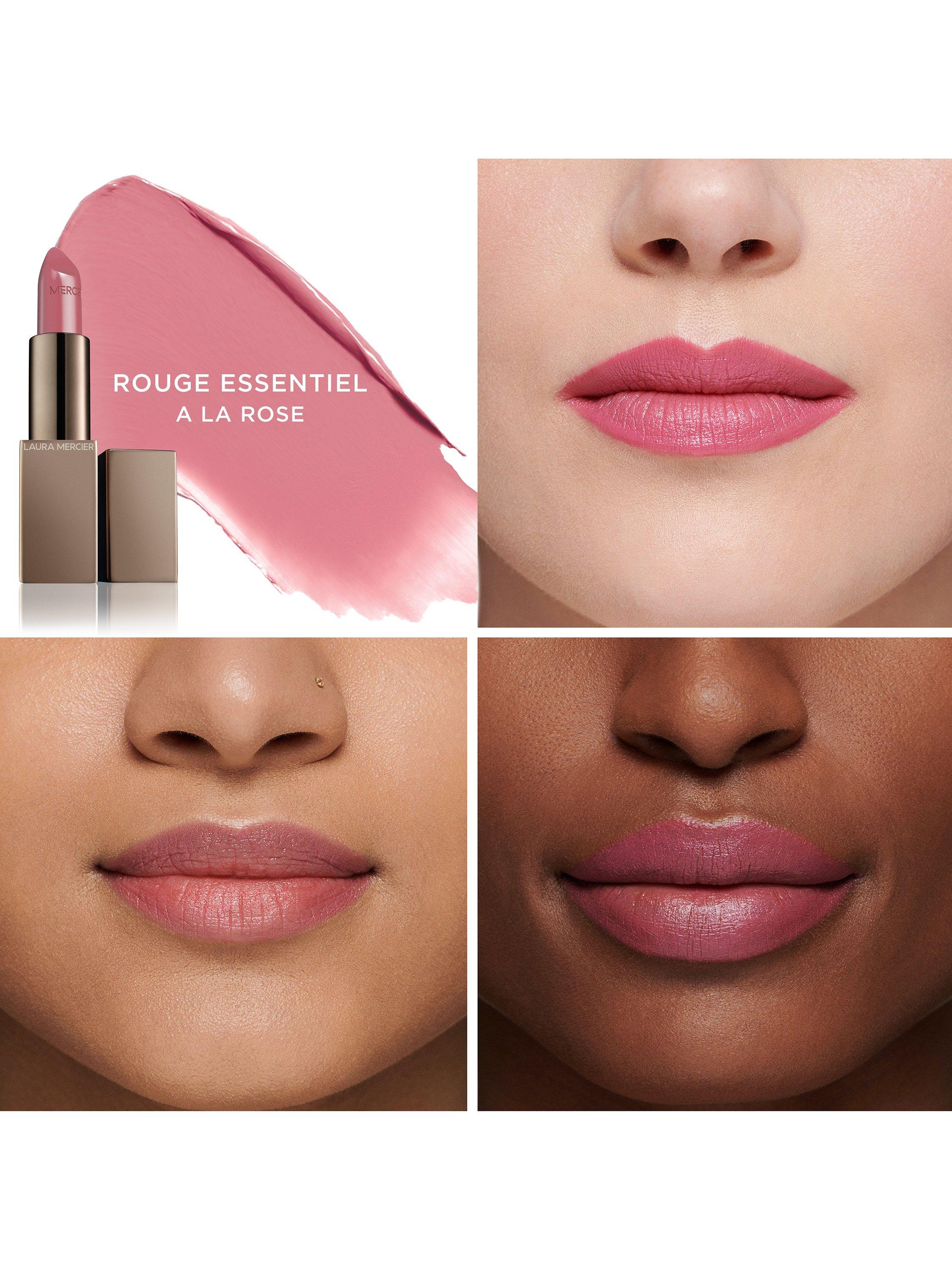 Product image 3 of 4, which shows Laura Mercier Rouge Essentiel Silky Crème Lipstick, A La Rose