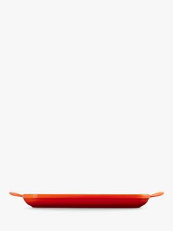 Le Creuset Essentials Cast Iron 24cm Skinny Square Grill - view 2, Volcanic