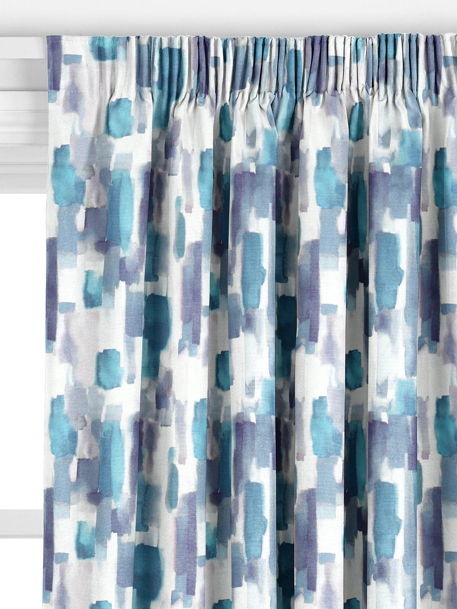 John Lewis Livia Made to Measure Curtains, Peacock