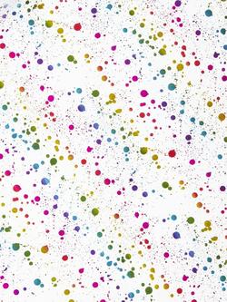 John Lewis Rainbow Splatter Wrapping Paper, 3m - view 2, Multi